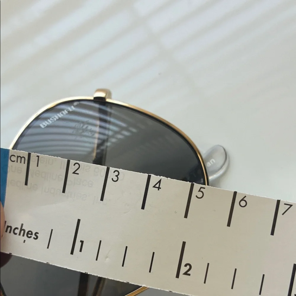 Vintage Bushnell Men’s Aviator Gold Frame Sunglasses with Black Lenses